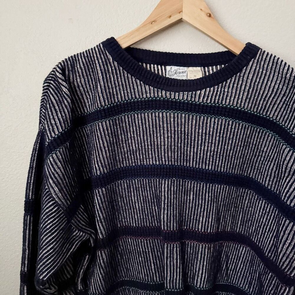 MAGLIFICIO FLORENCE | Italian Vintage Cotton Sweater Blue 90's Sweater | Medium